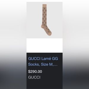 Gucci Lamè gg socks